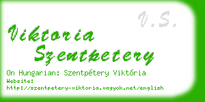 viktoria szentpetery business card